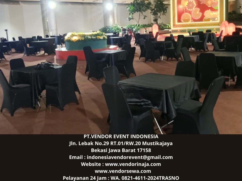 Sewa Kursi Susun Cover Hitam PIK2 (0821-4611-2024)