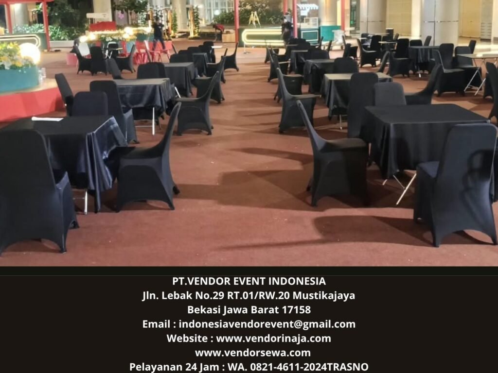 Sewa Kursi Susun Cover Hitam PIK2 (0821-4611-2024)