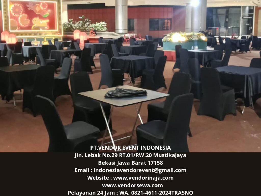 Sewa Kursi Susun Cover Hitam PIK2 (0821-4611-2024)