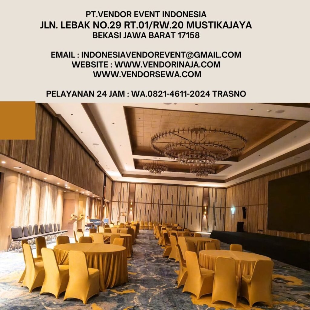 Sewa Meja dan Kursi Cover Gold Jakarta (0821-4611-2024)