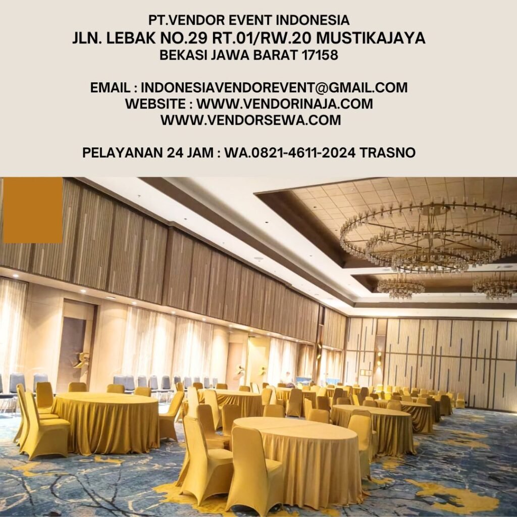 Sewa Meja dan Kursi Cover Gold Jakarta (0821-4611-2024)