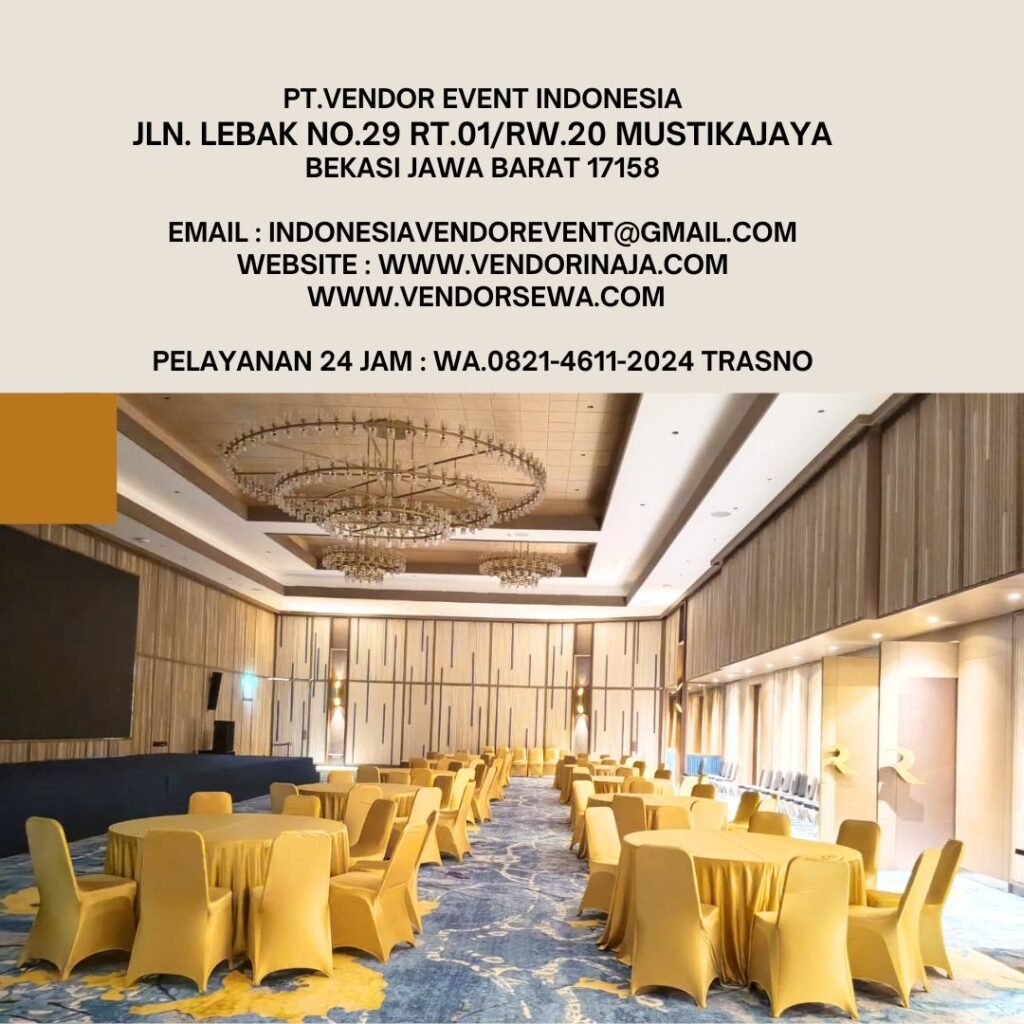 Sewa Meja dan Kursi Cover Gold Jakarta (0821-4611-2024)