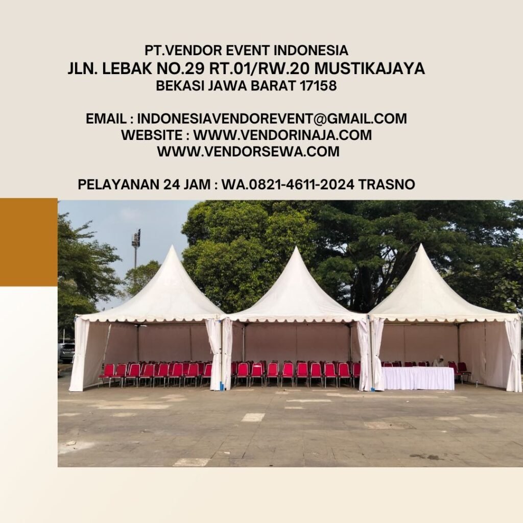 Sewa Tenda sarnafil,Kursi polos,Meja Kotak Jakarta