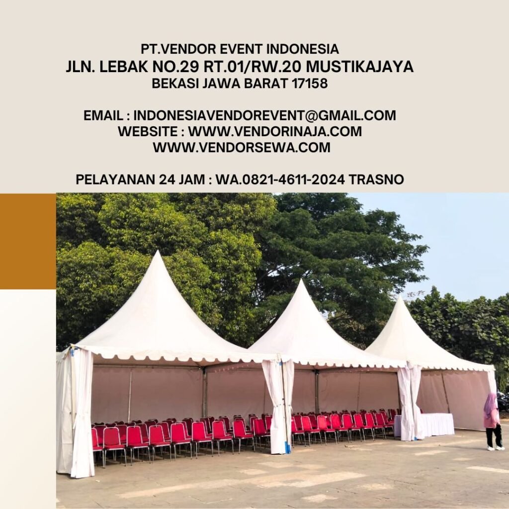 Sewa Tenda sarnafil,Kursi polos,Meja Kotak Jakarta