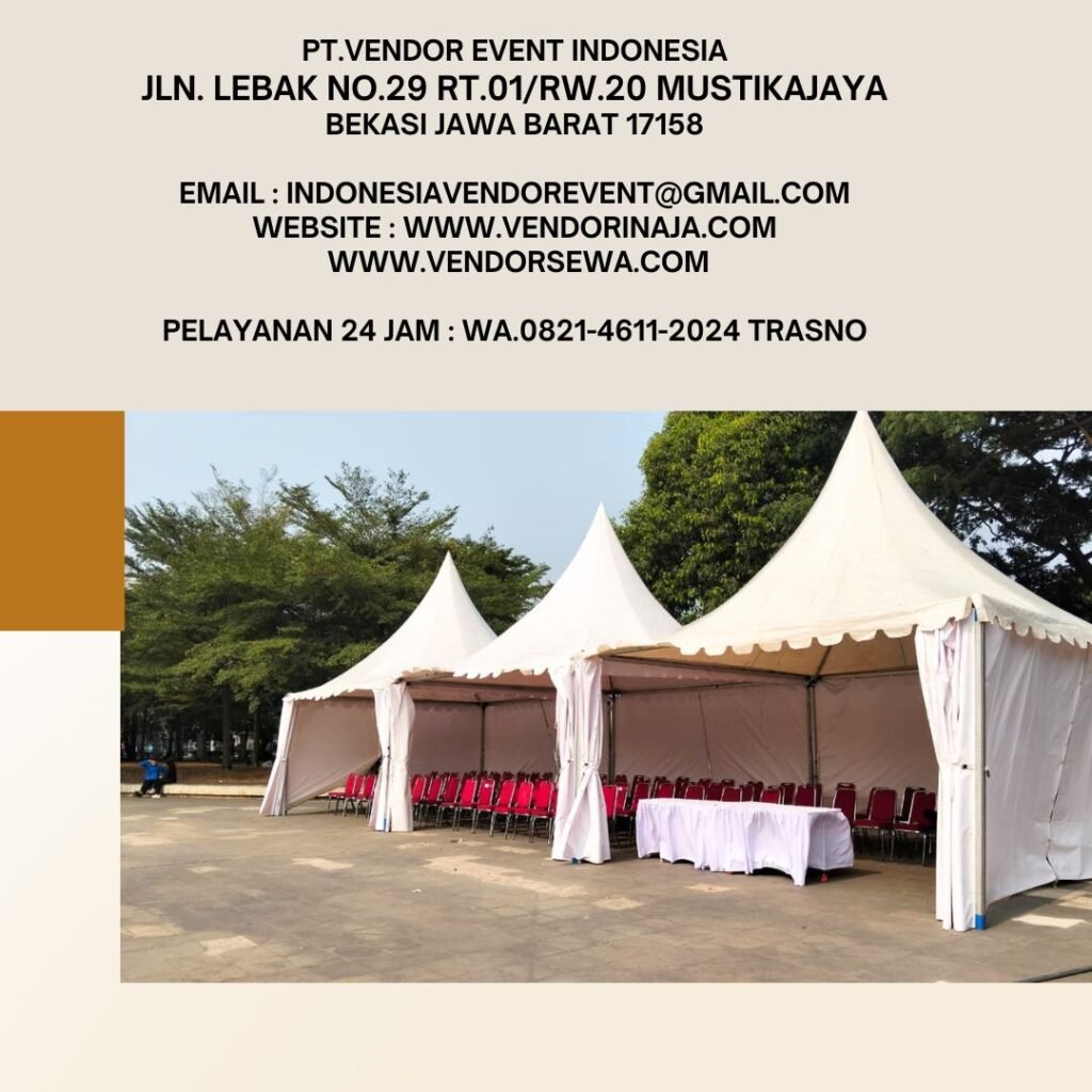 Sewa Tenda sarnafil,Kursi polos,Meja Kotak Jakarta