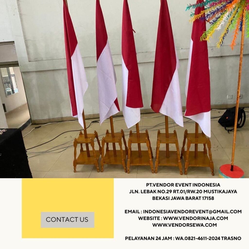 Sewa Tiang Bendera VIP Kayu,Podium Cokelat Depok (0821-4611-2024)
