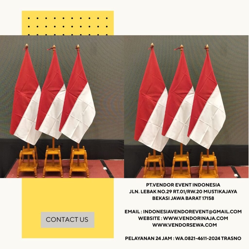 Sewa Tiang Bendera VIP Kayu,Podium Cokelat Depok (0821-4611-2024)