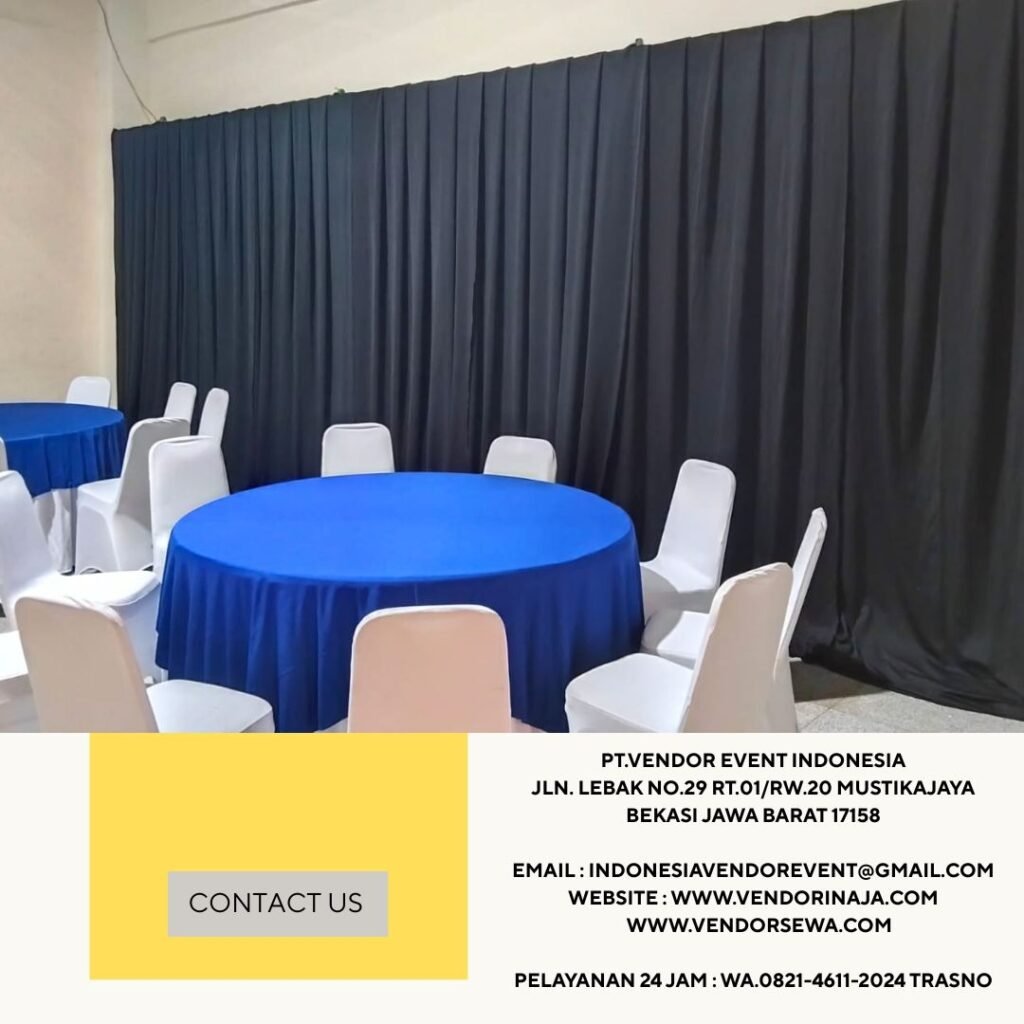 Sewa Tirai Hitam Penutup Dinding Jakarta (082146112024)
