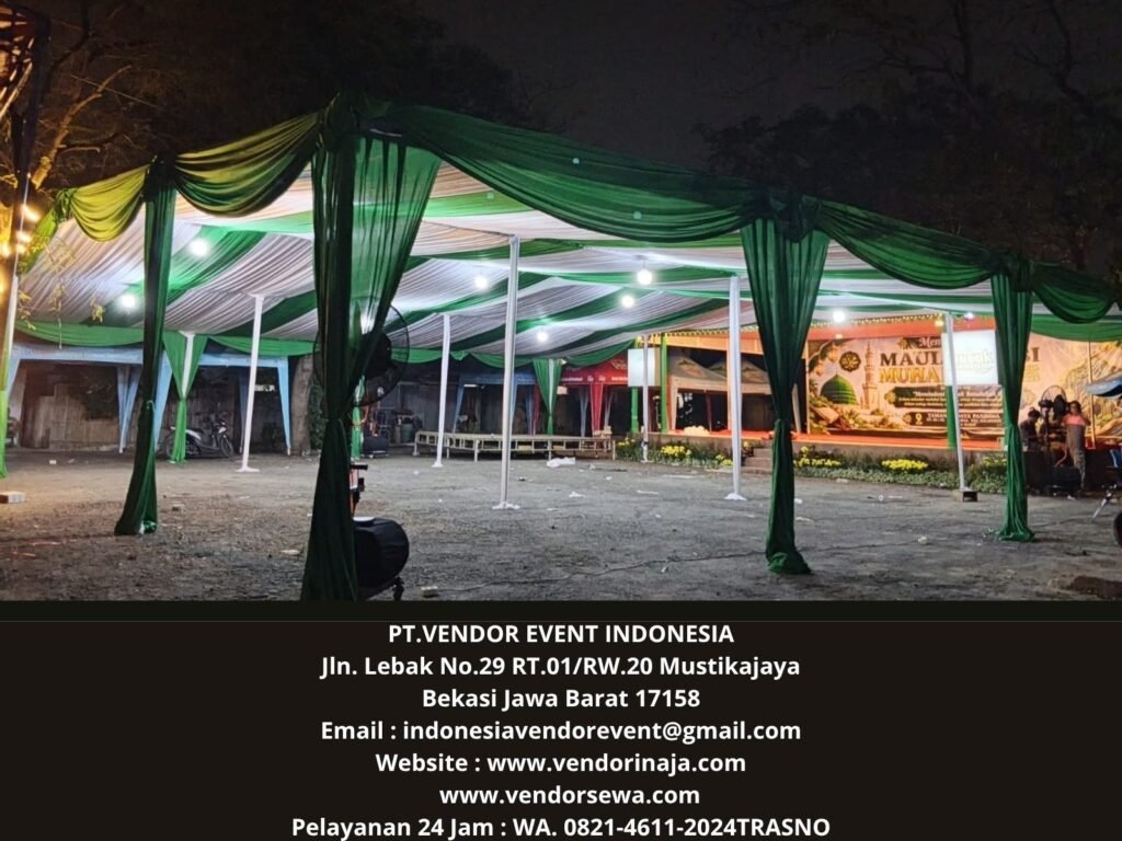 Sewa Tenda Serut Putih Hijau jakarta (0821-4611-2024)