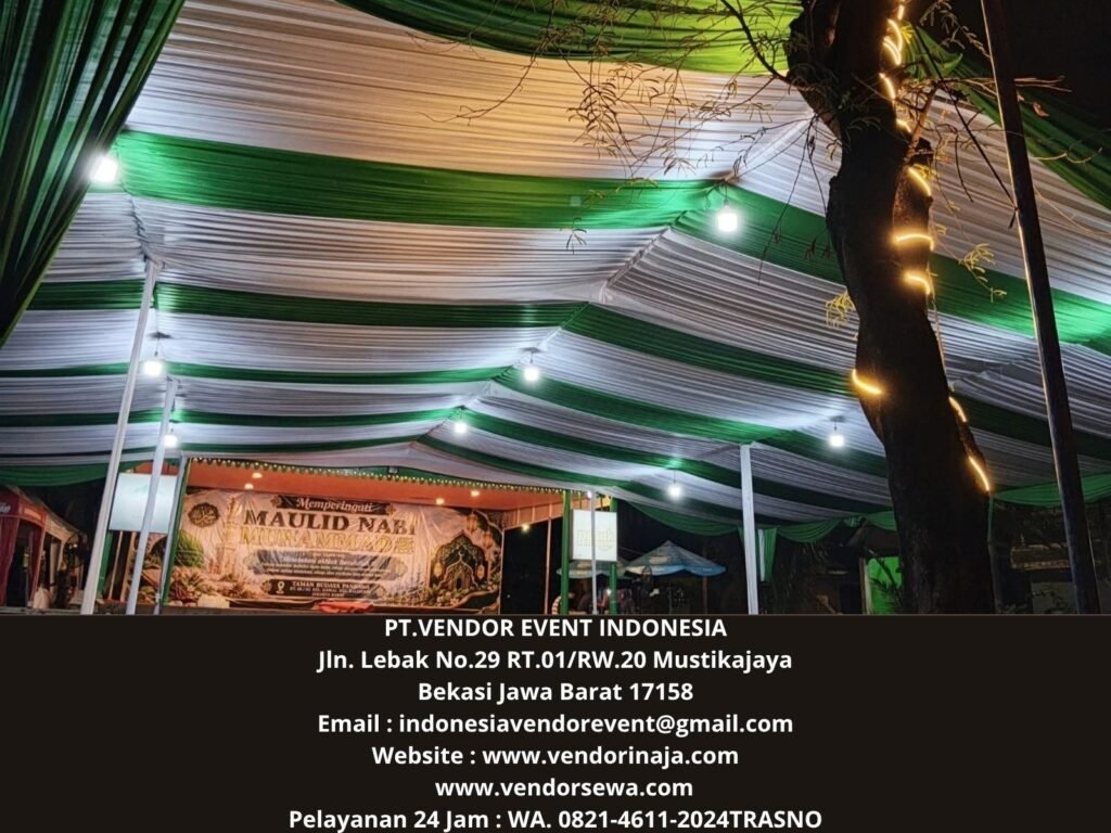 Sewa Tenda Serut Putih Hijau jakarta (0821-4611-2024)