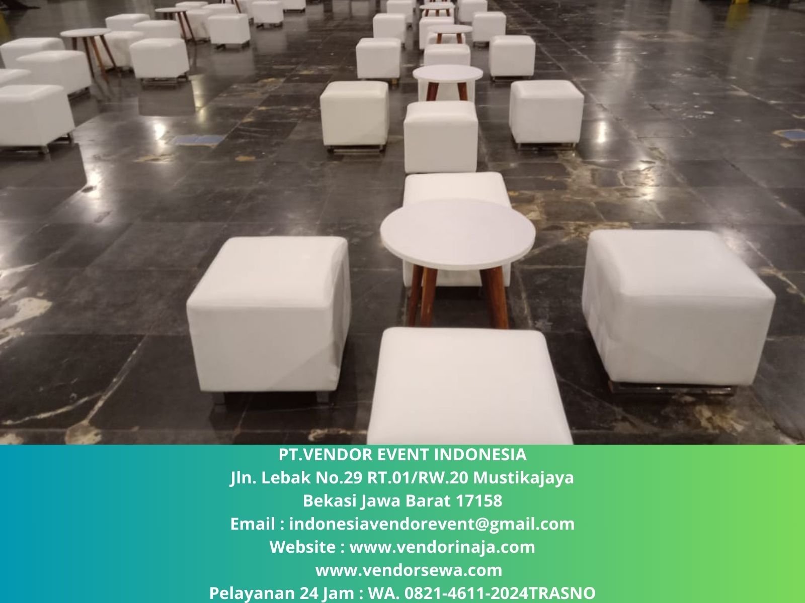 Sewa Puff kotak warna Putih jakarta (0821-4611-2024)