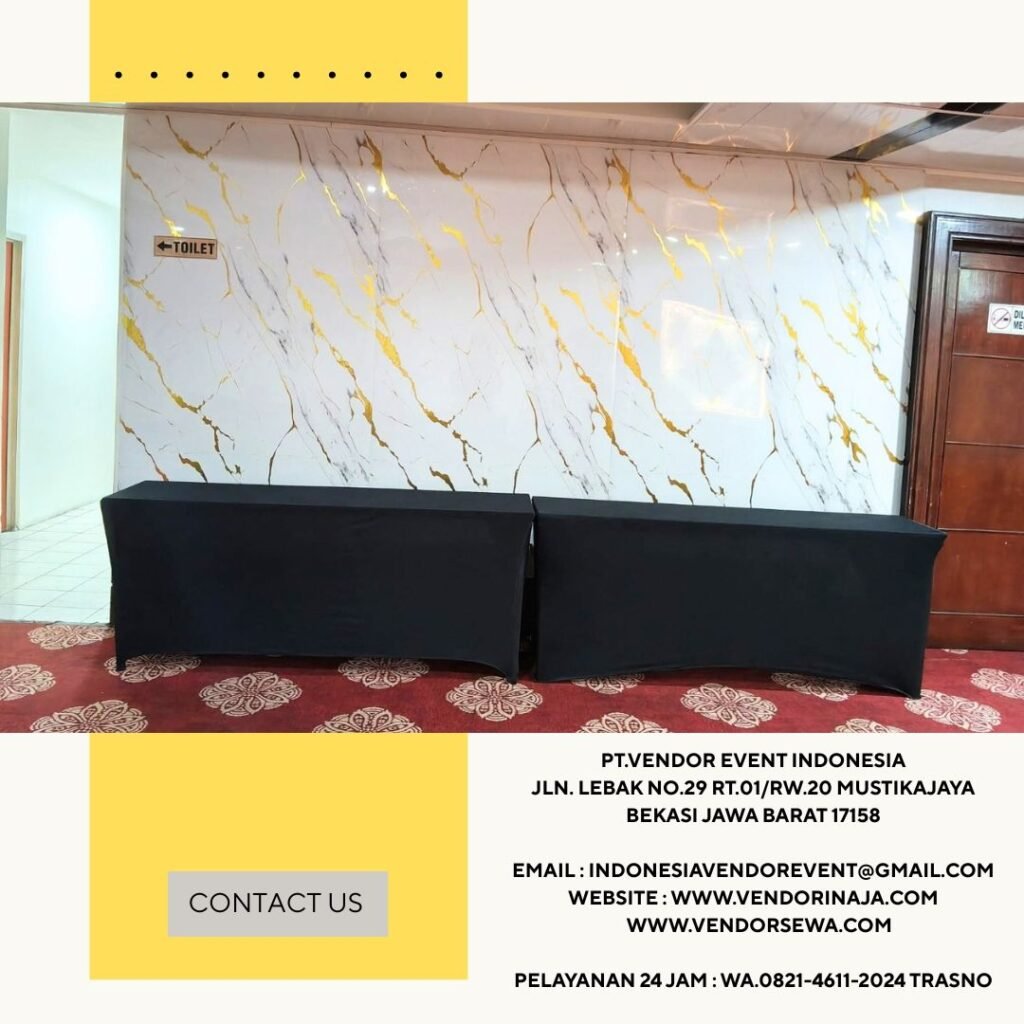 Menyewakan Meja IBM Cover Stretch Hitam Jakarta