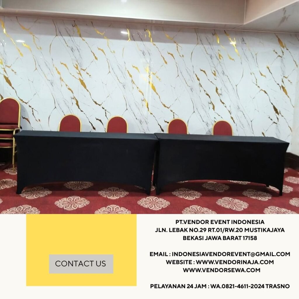 Menyewakan Meja IBM Cover Stretch Hitam Jakarta