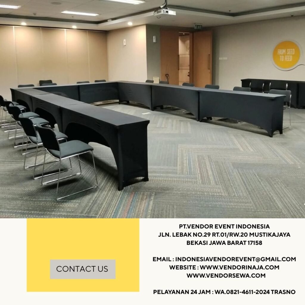 Menyewakan Meja IBM Cover Stretch Hitam Jakarta