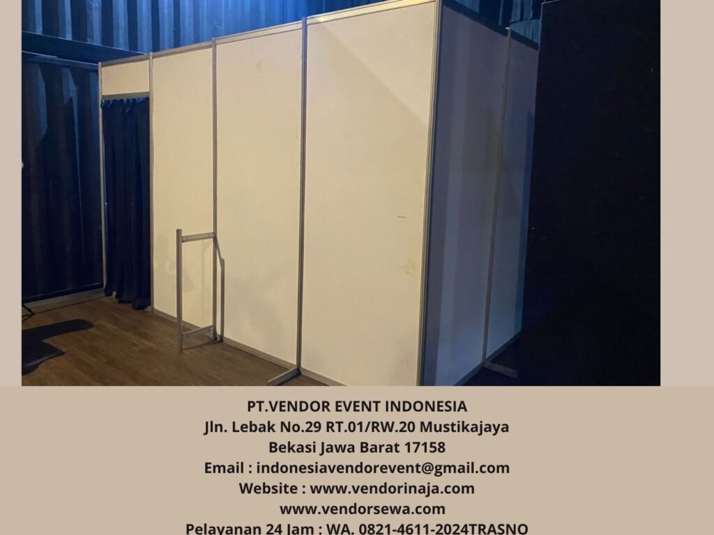 Rental Partisi Putih 2x2m Pintu Tirai Jakarta (0821-4611-2024)