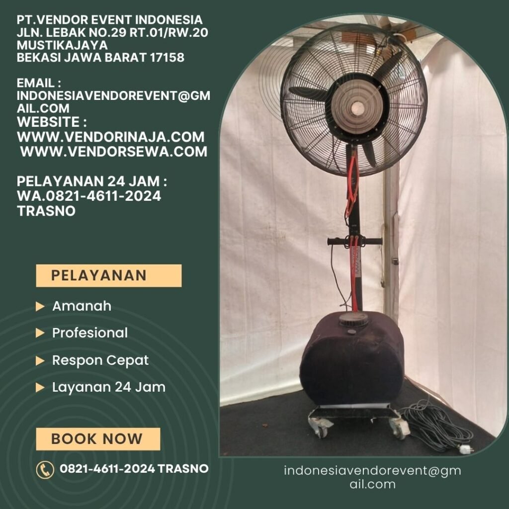 Rental Tenda Plafon Dan Misty fan Depok (082146112024)