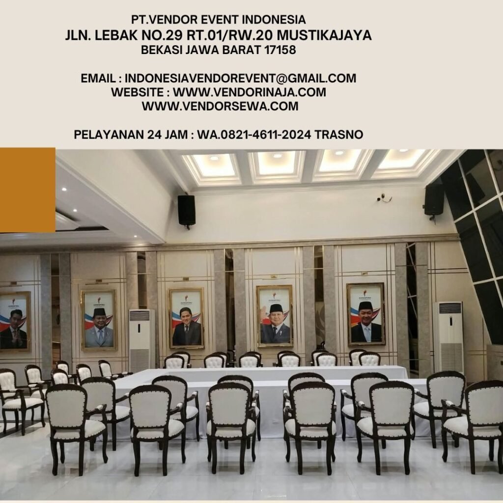 Sewa Arm Chairs Dan Meja Kotak Cover Putih Menpora Jakarta Pusat