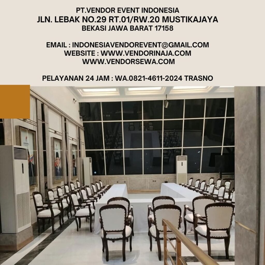 Sewa Arm Chairs Dan Meja Kotak Cover Putih Menpora Jakarta Pusat