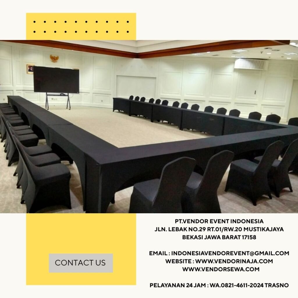 Sewa Kursi Susun Stainless,Meja Ibm Cover Hitam Jakpus (0821-4611-2024)
