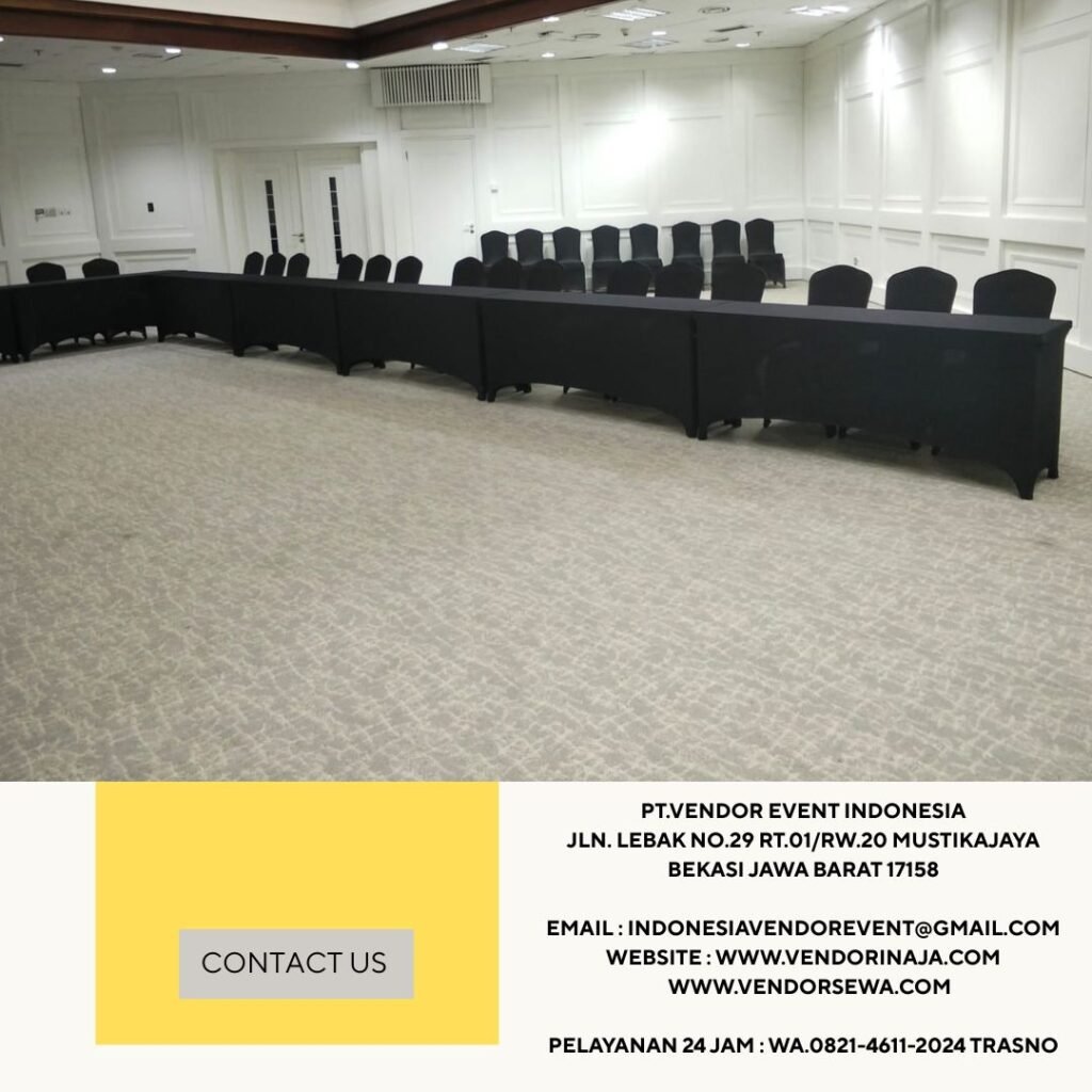 Sewa Kursi Susun Stainless,Meja Ibm Cover Hitam Jakpus (0821-4611-2024)