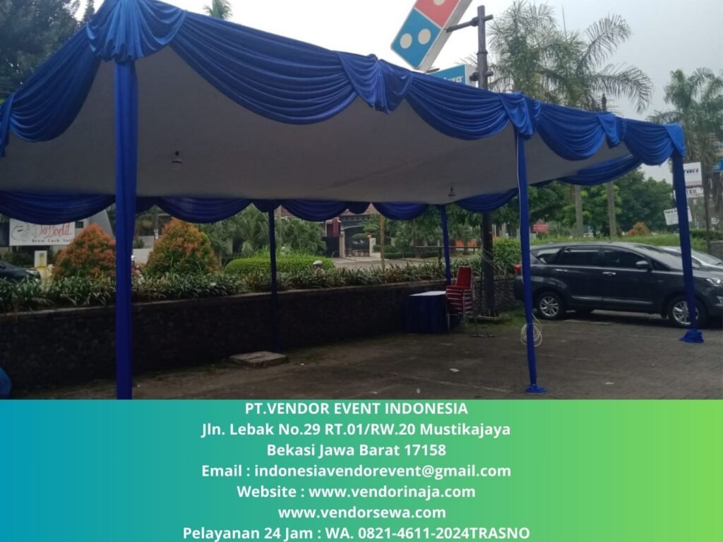 Sewa Tenda Plafon Rumbai Putih Biru Jakarta (0821-4611-2024)